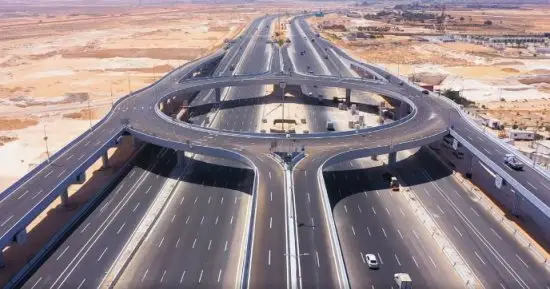 Expansions of the Desert Road in Sheikh Zayed