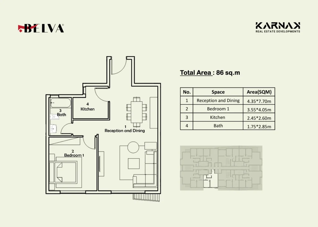 1 Bedroom Studio Apartment for sale in Belva