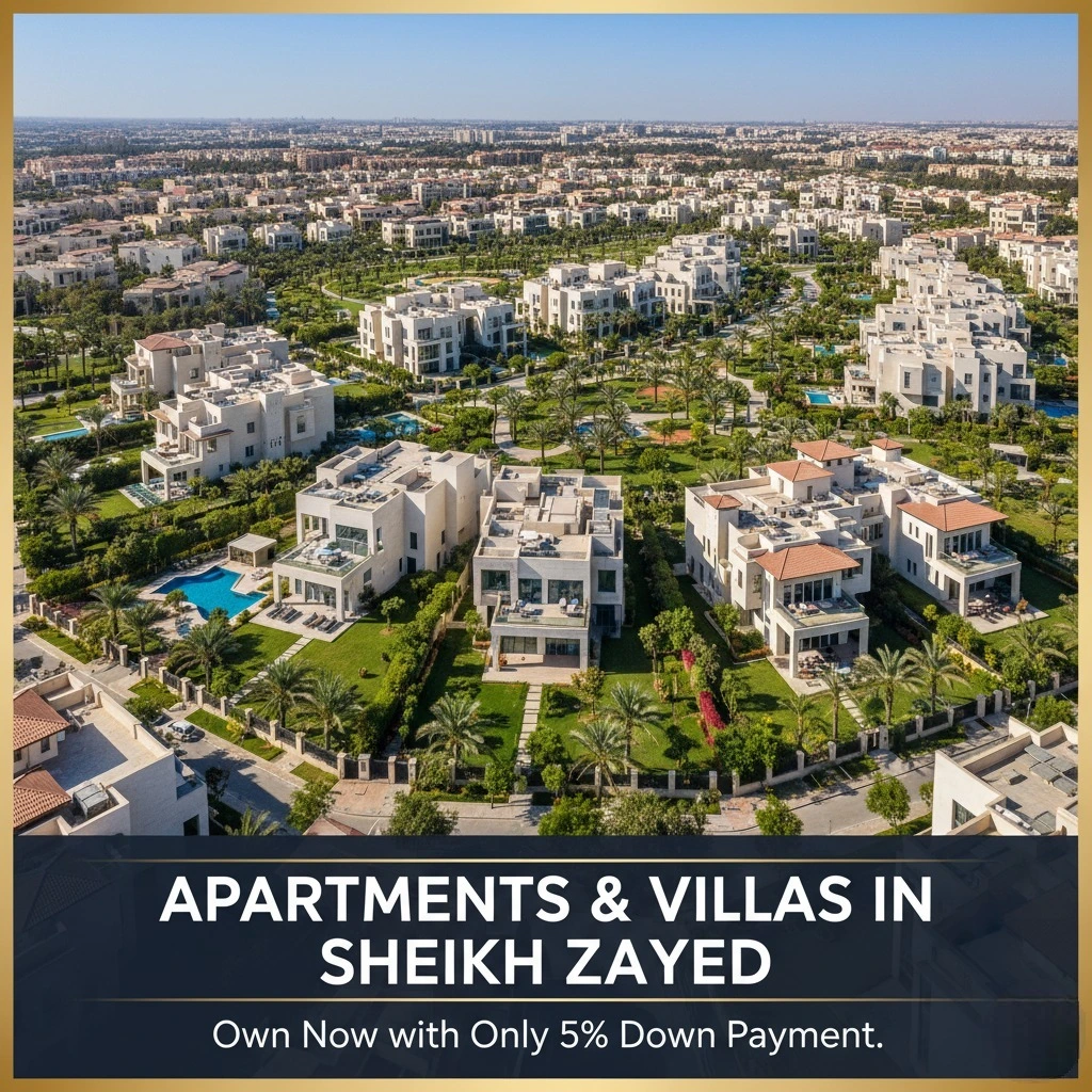 Apartments & Villas in Sheikh Zayed – Own Now with Only 5% Down Payment