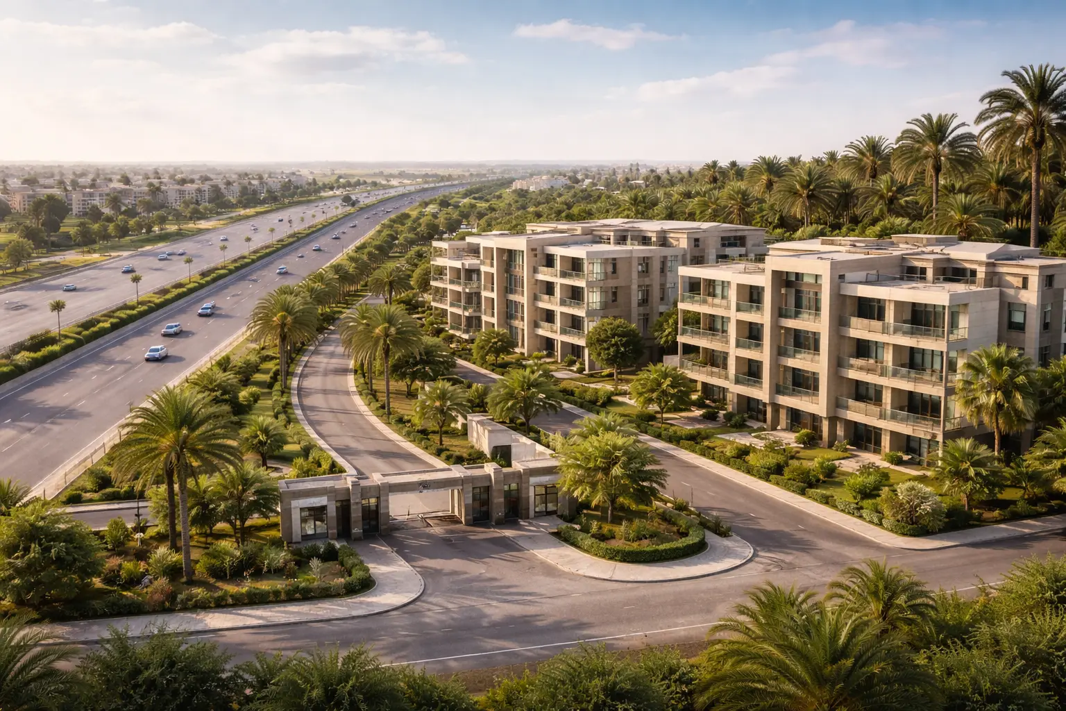 Desert Road Expansion in Sheikh Zayed