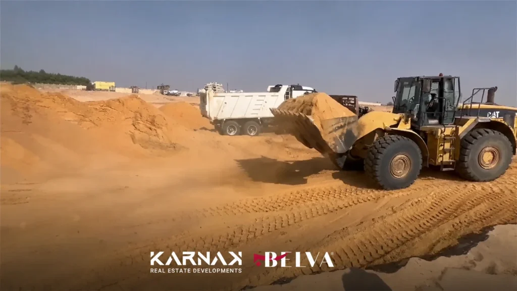 معدات الإنشاء في كمبوند بيلفا الشيخ زايد