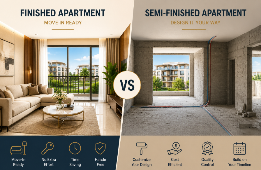 Semi-Finished vs. Finished Apartments in Sheikh Zayed 2026