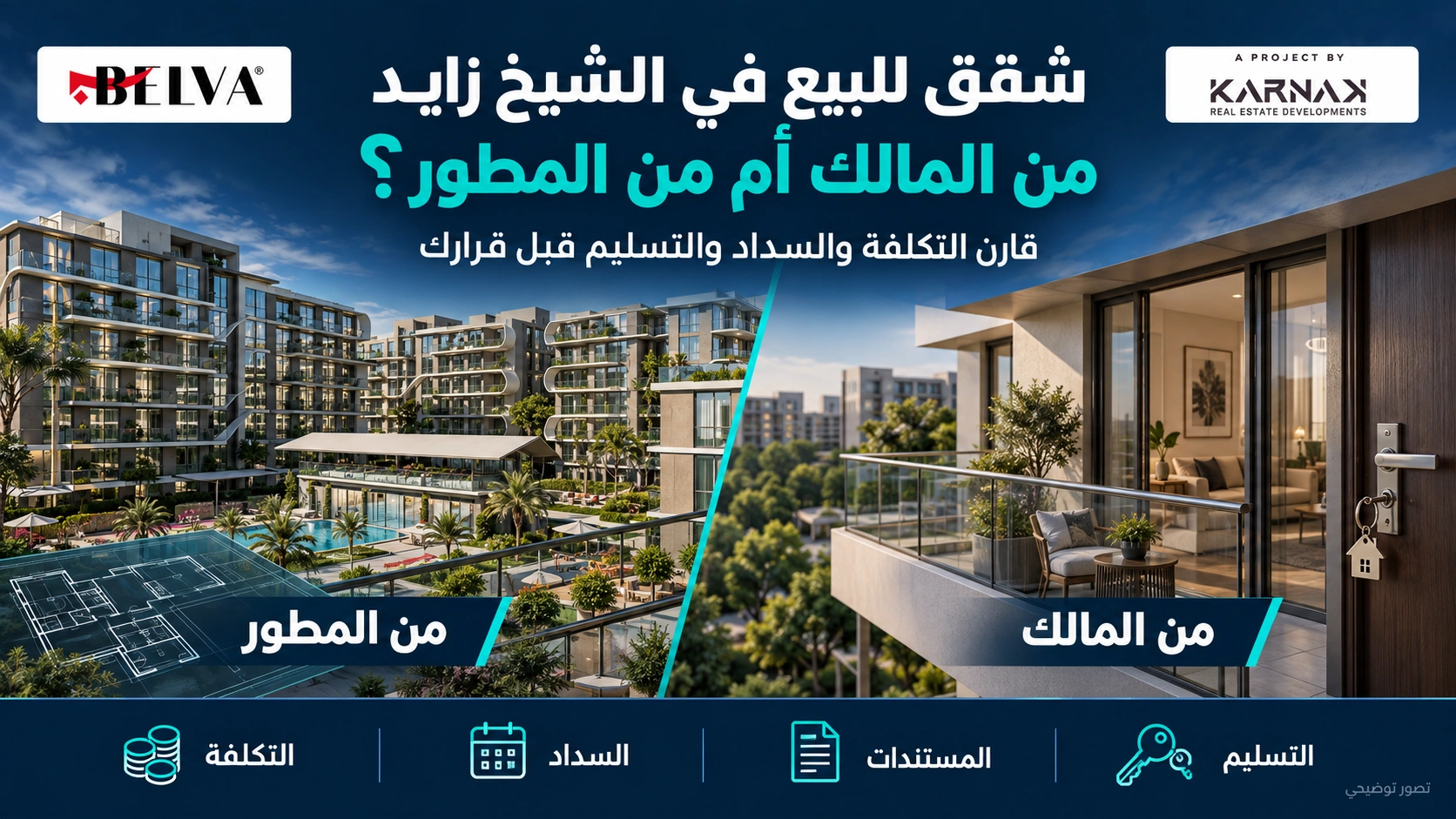 شقق للبيع في الشيخ زايد من المالك أم المطور؟ 4 مراحل قبل القرار